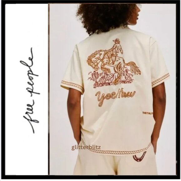 Free People The Tales Yeehaw Embroidered Cowboy Shirt 🤠 - Picture 2 of 12